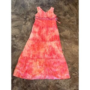 GRAIL FIND My Michelle Dress Tie Dye Pink Sleeveless Tiered Girls Size‎ 14 Y2K